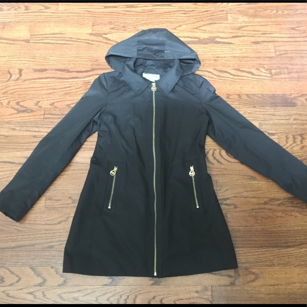 Michael Kors XS Blk Raincoat/Jacket